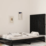 Hoofdbord wand 95,5x3x90 cm massief grenenhout zwart