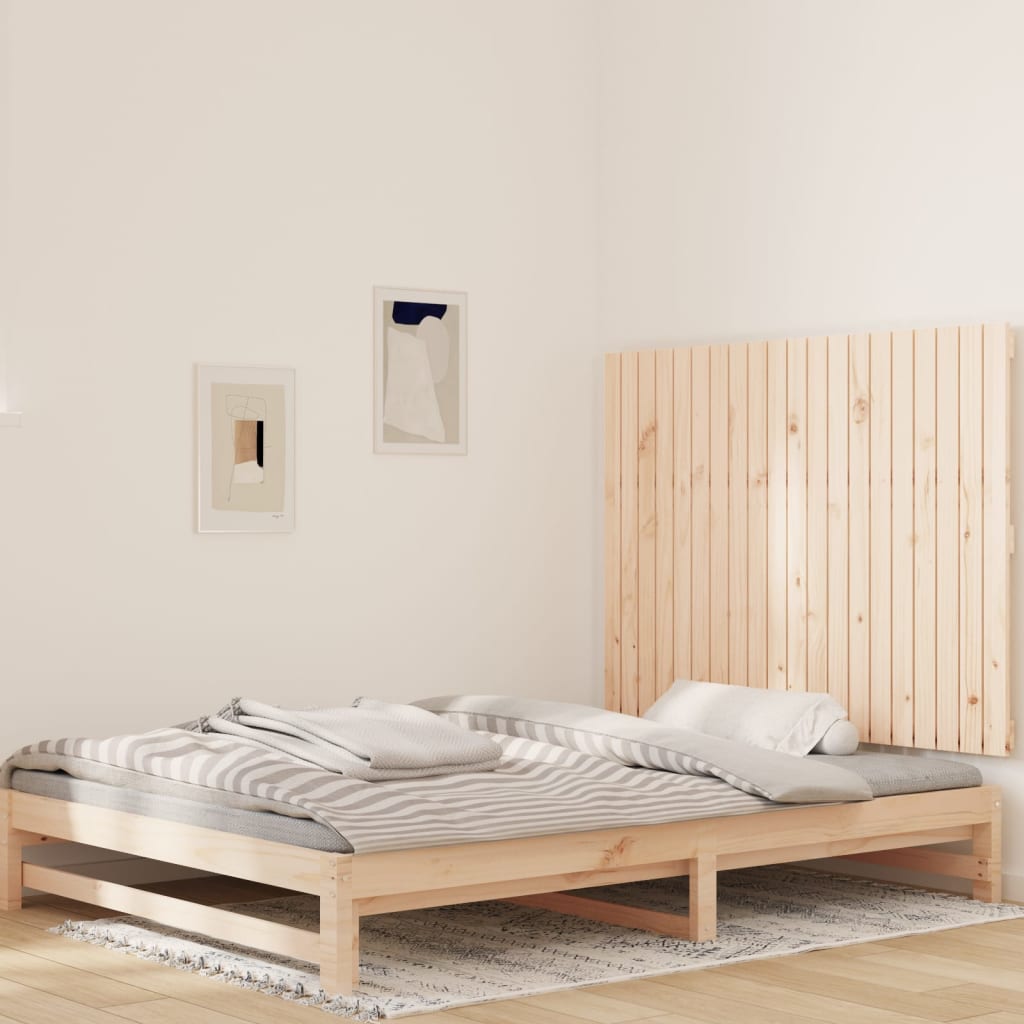 Wandhoofdbord 27,5X3X90 Cm Massief Grenenhout Naturel 127.5 x 90 cm