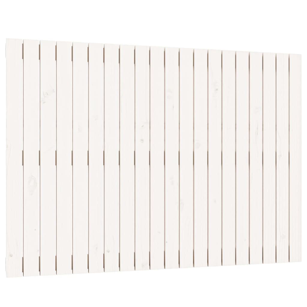 Wandhoofdbord 27,5X3X90 Cm Massief Grenenhout Wit 127.5 x 90 cm