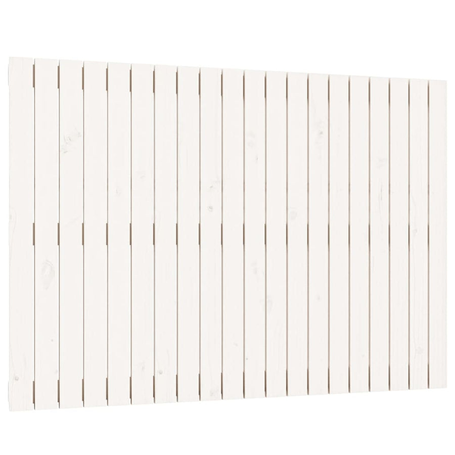 Wandhoofdbord 27,5X3X90 Cm Massief Grenenhout Wit 127.5 x 90 cm