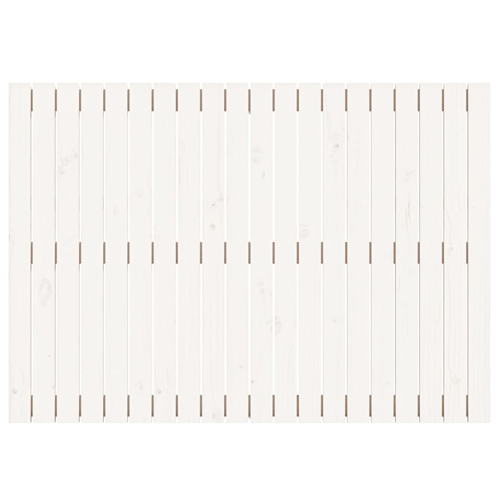 Wandhoofdbord 27,5X3X90 Cm Massief Grenenhout Wit 127.5 x 90 cm