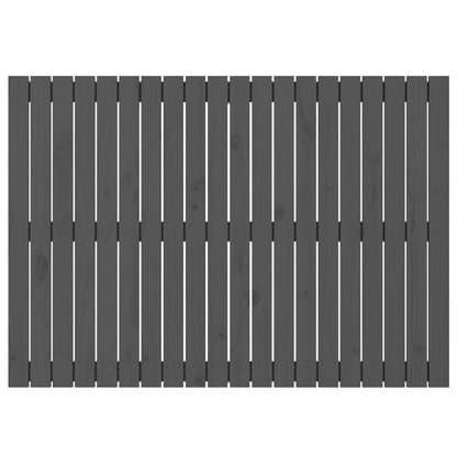 Wandhoofdbord 27,5X3X90 Cm Massief Grenenhout Grijs 127.5 x 90 cm