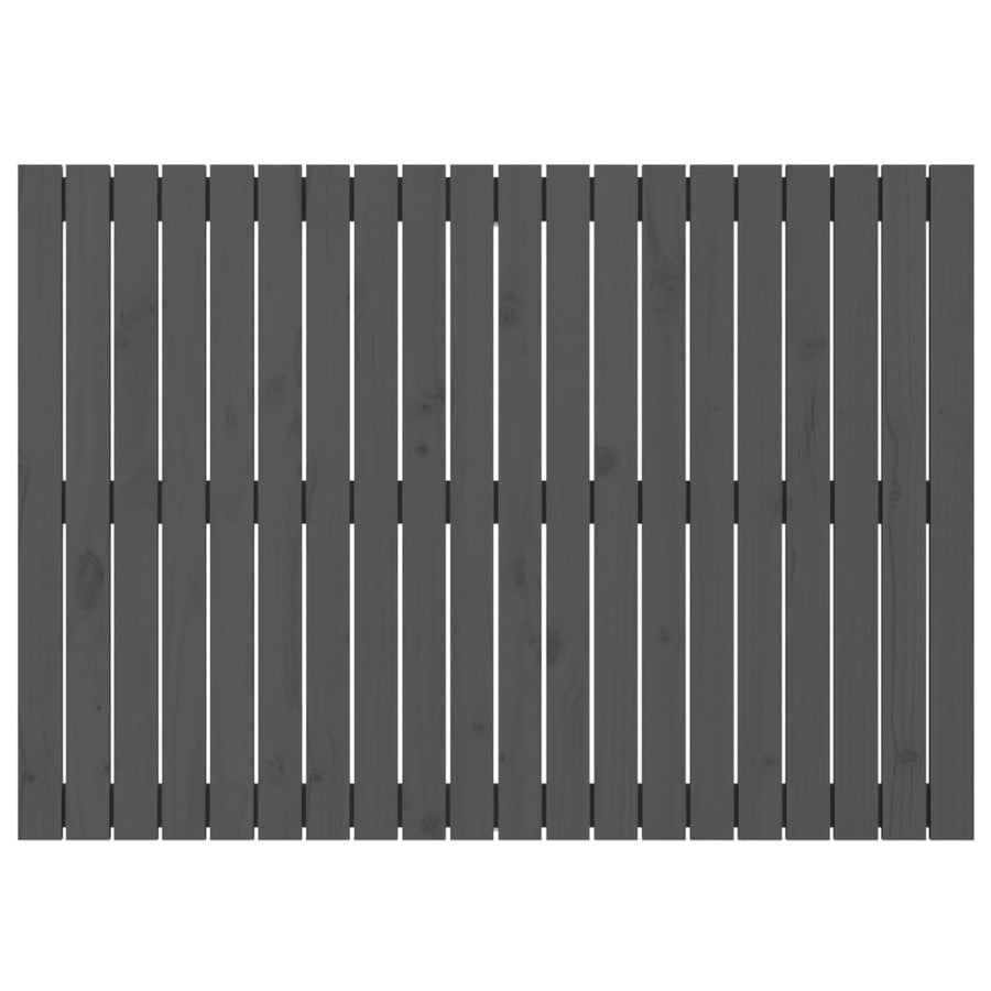 Wandhoofdbord 27,5X3X90 Cm Massief Grenenhout Grijs 127.5 x 90 cm