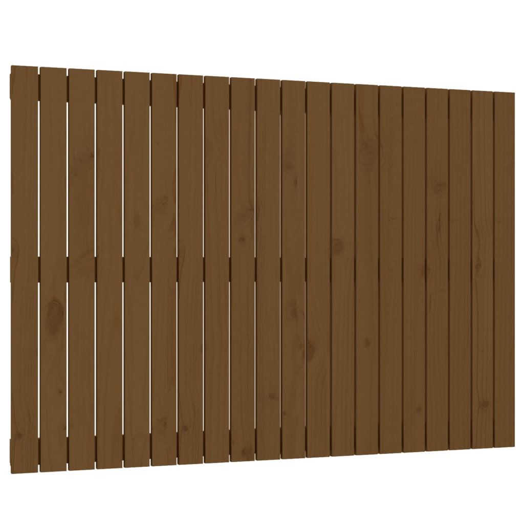 Wandhoofdbord 27,5X3X90 Cm Massief Grenenhout Honingbruin 127.5 x 90 cm