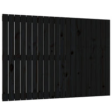 Wandhoofdbord 27,5X3X90 Cm Massief Grenenhout Zwart 127.5 x 90 cm