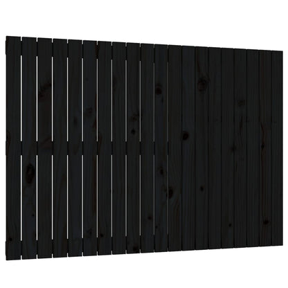 Wandhoofdbord 27,5X3X90 Cm Massief Grenenhout Zwart 127.5 x 90 cm