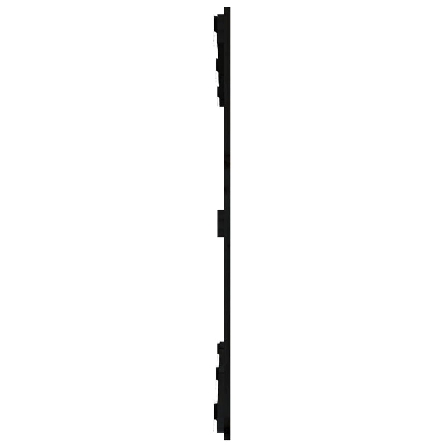 Wandhoofdbord 27,5X3X90 Cm Massief Grenenhout Zwart 127.5 x 90 cm