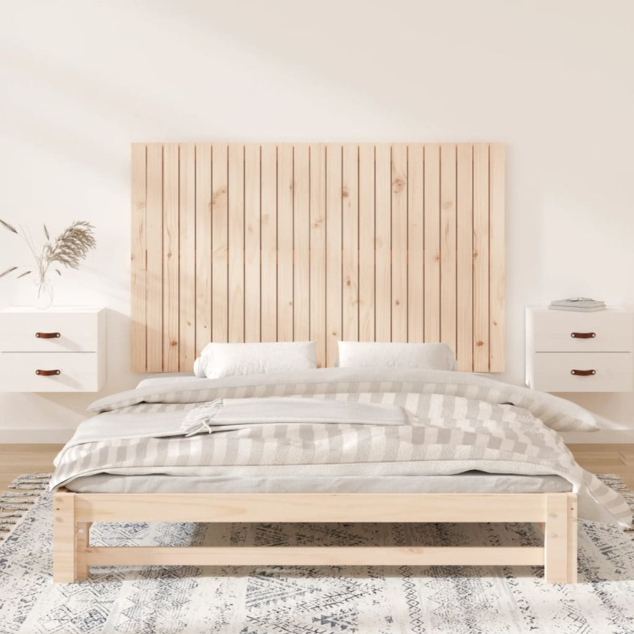 Wandhoofdbord 47X3X90 Cm Massief Grenenhout Naturel 147 x 90 cm