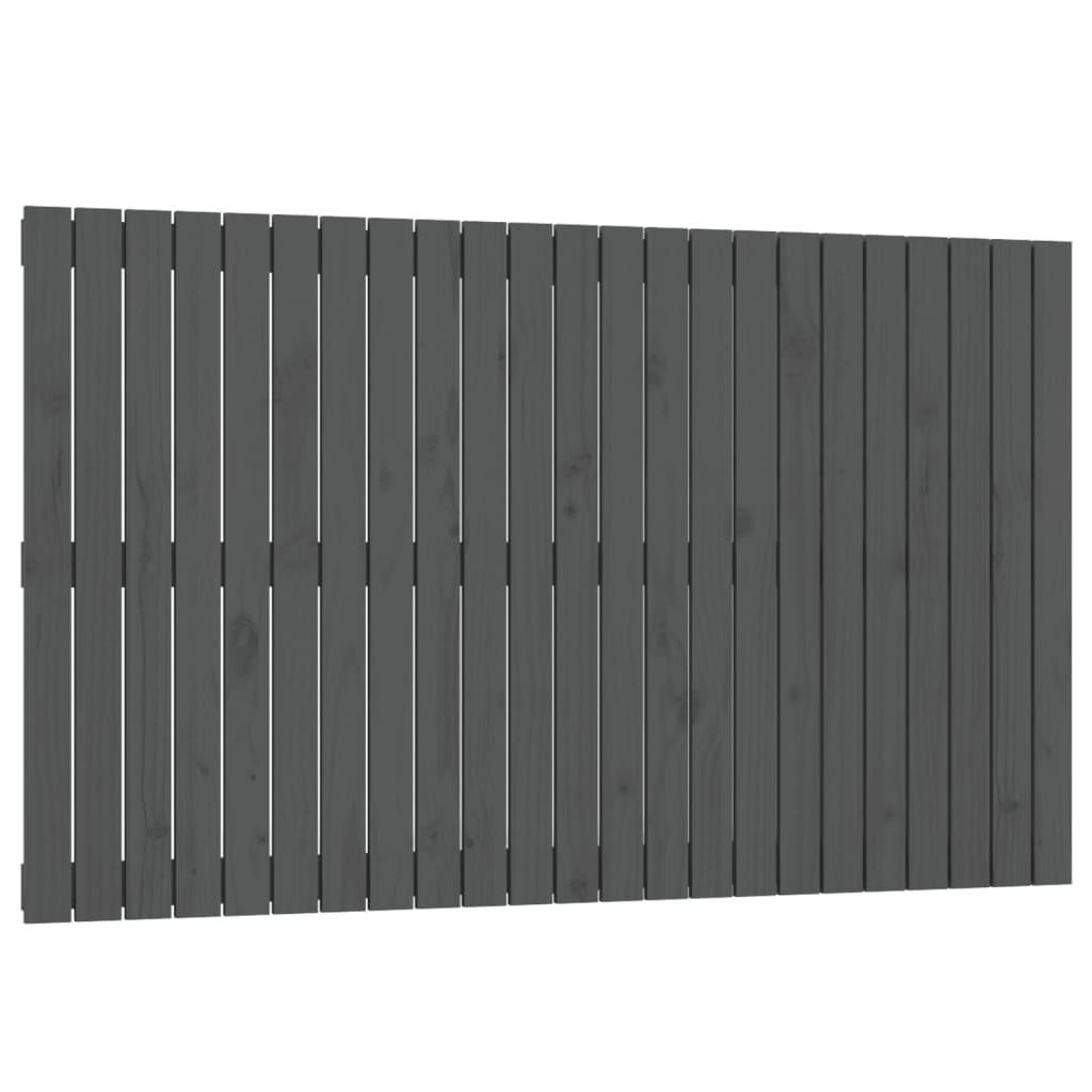 Wandhoofdbord 47X3X90 Cm Massief Grenenhout Grijs 147 x 90 cm