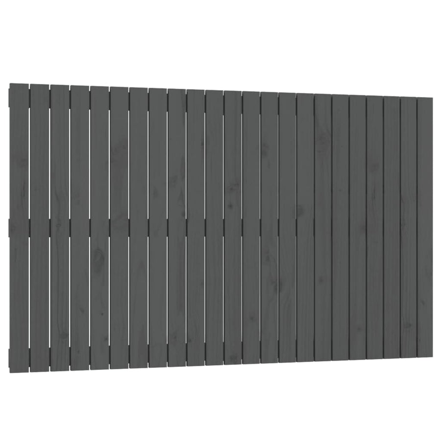 Wandhoofdbord 47X3X90 Cm Massief Grenenhout Grijs 147 x 90 cm