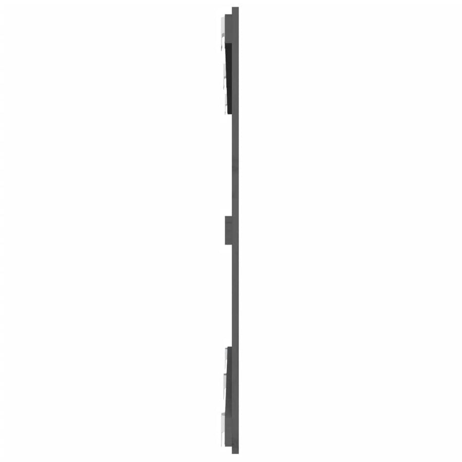 Wandhoofdbord 47X3X90 Cm Massief Grenenhout Grijs 147 x 90 cm