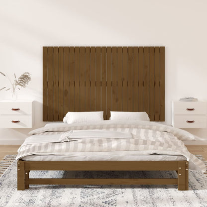 Wandhoofdbord 47X3X90 Cm Massief Grenenhout Honingbruin 147 x 90 cm