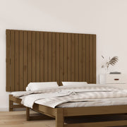 Wandhoofdbord 147x3x90 cm massief grenenhout honingbruin