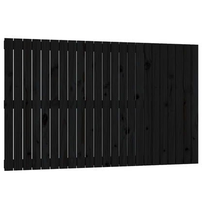 Wandhoofdbord 47X3X90 Cm Massief Grenenhout Zwart 147 x 90 cm