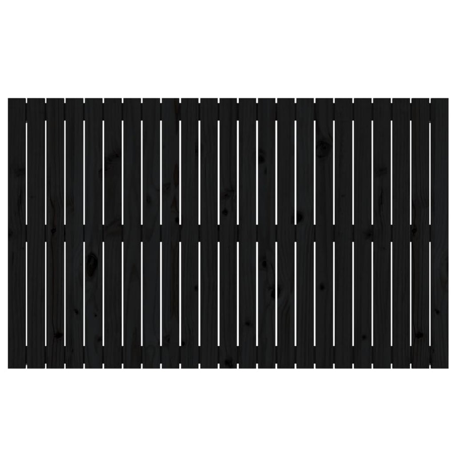 Wandhoofdbord 47X3X90 Cm Massief Grenenhout Zwart 147 x 90 cm