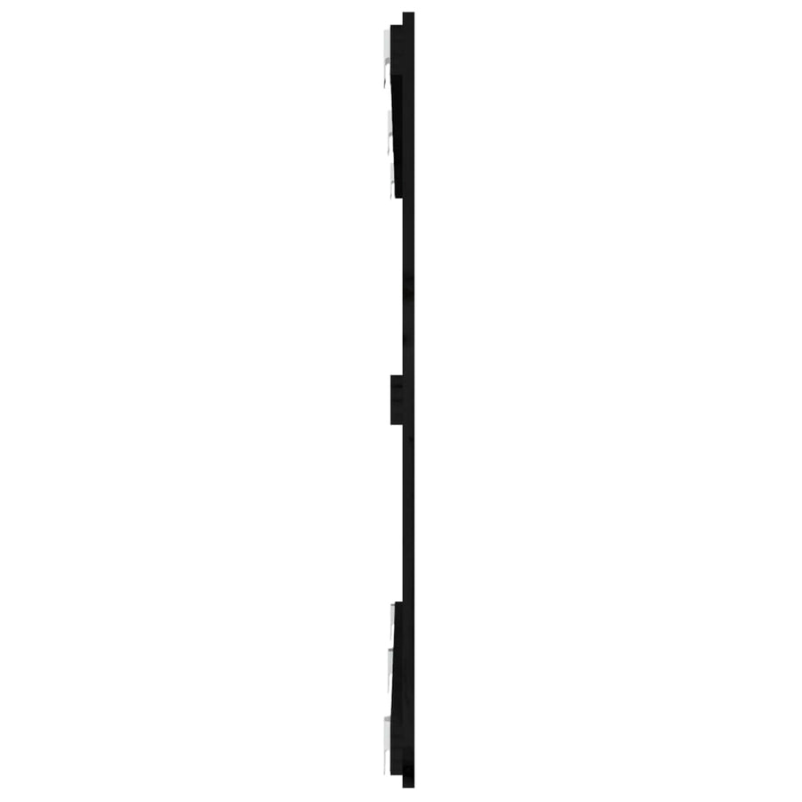 Wandhoofdbord 47X3X90 Cm Massief Grenenhout Zwart 147 x 90 cm