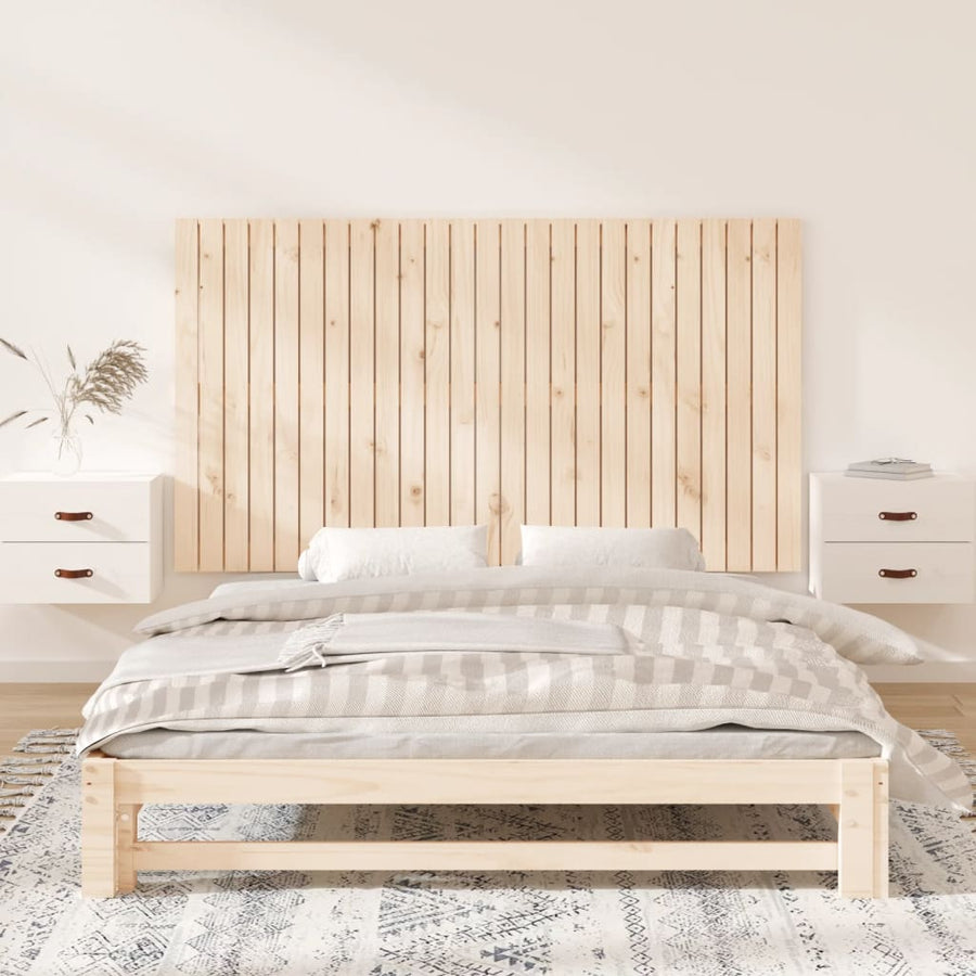 Wandhoofdbord 59,5X3X90 Cm Massief Grenenhout Naturel 159.5 x 90 cm