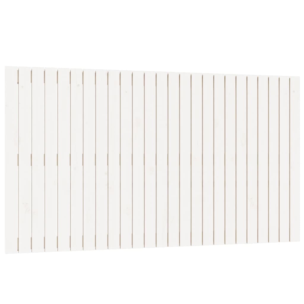 Wandhoofdbord 59,5X3X90 Cm Massief Grenenhout Wit 159.5 x 90 cm