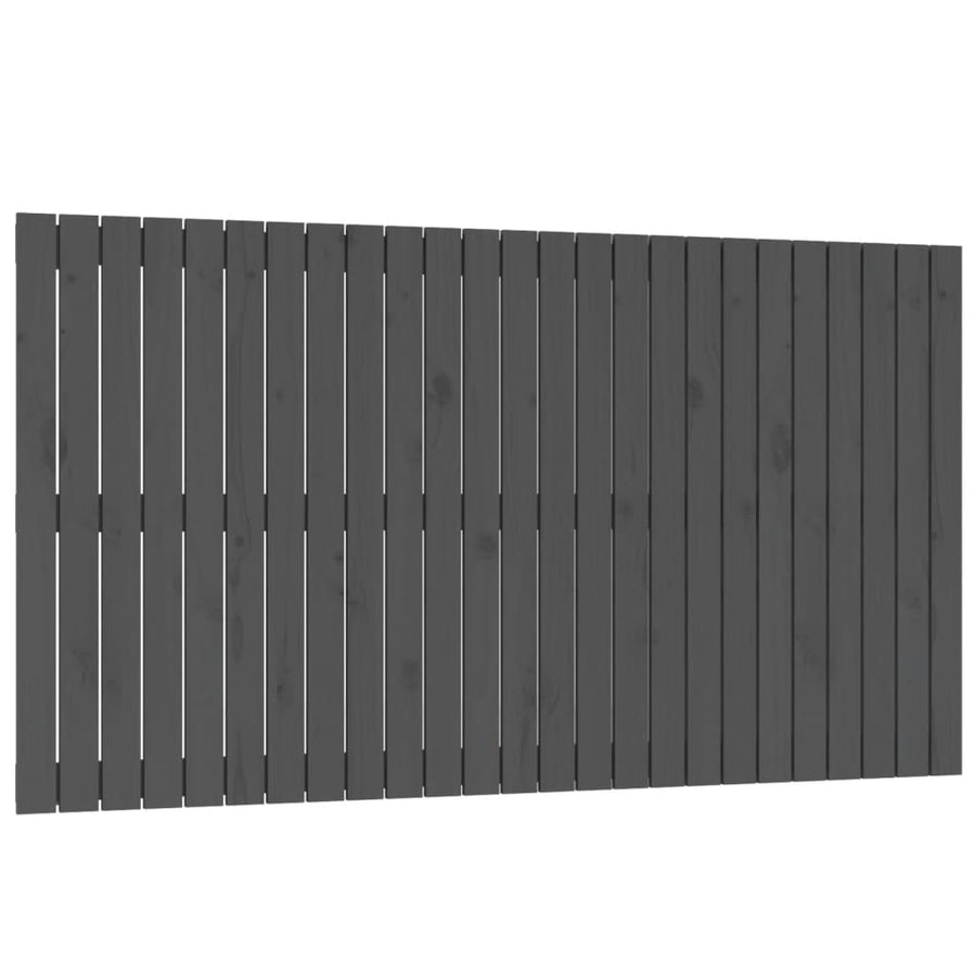 Wandhoofdbord 59,5X3X90 Cm Massief Grenenhout Grijs 159.5 x 90 cm
