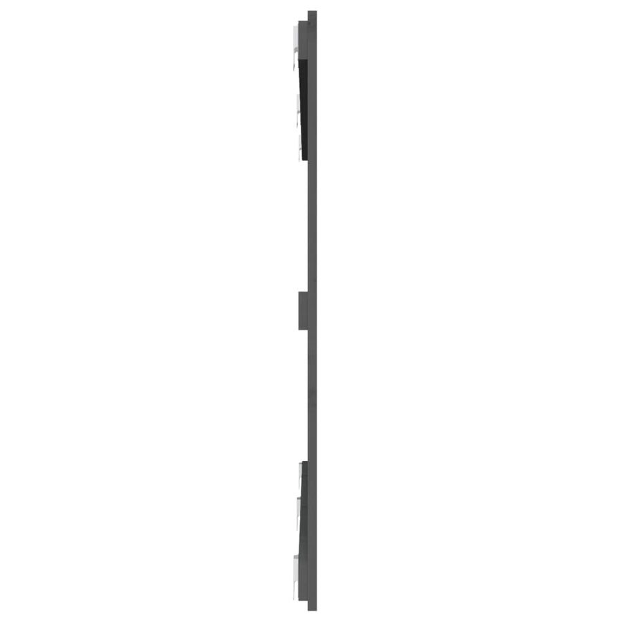 Wandhoofdbord 59,5X3X90 Cm Massief Grenenhout Grijs 159.5 x 90 cm