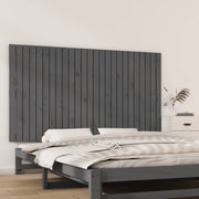 Hoofdbord 159,5x3x90 cm massief grenenhout grijs