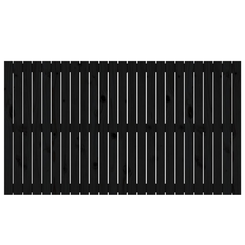 Wandhoofdbord 59,5X3X90 Cm Massief Grenenhout Zwart 159.5 x 90 cm