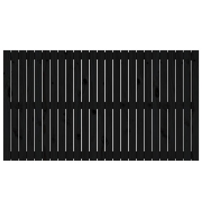 Wandhoofdbord 59,5X3X90 Cm Massief Grenenhout Zwart 159.5 x 90 cm