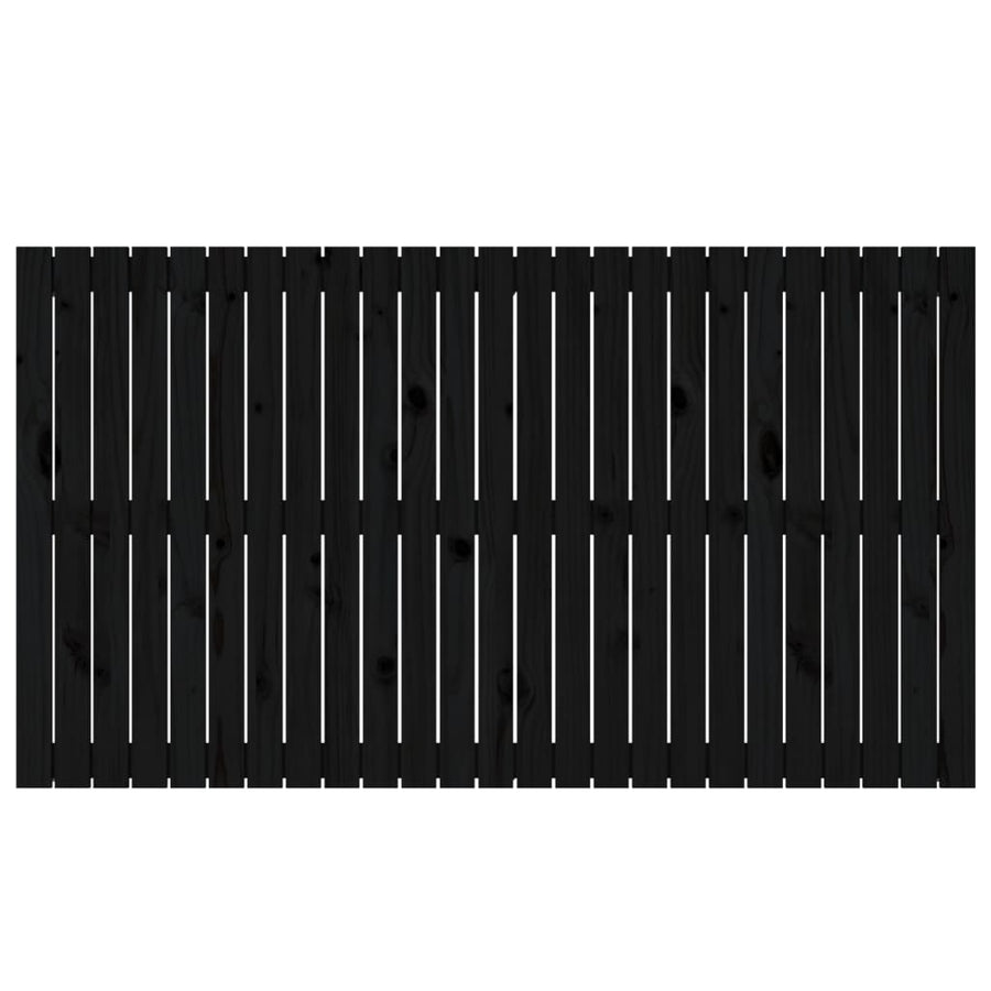 Wandhoofdbord 59,5X3X90 Cm Massief Grenenhout Zwart 159.5 x 90 cm