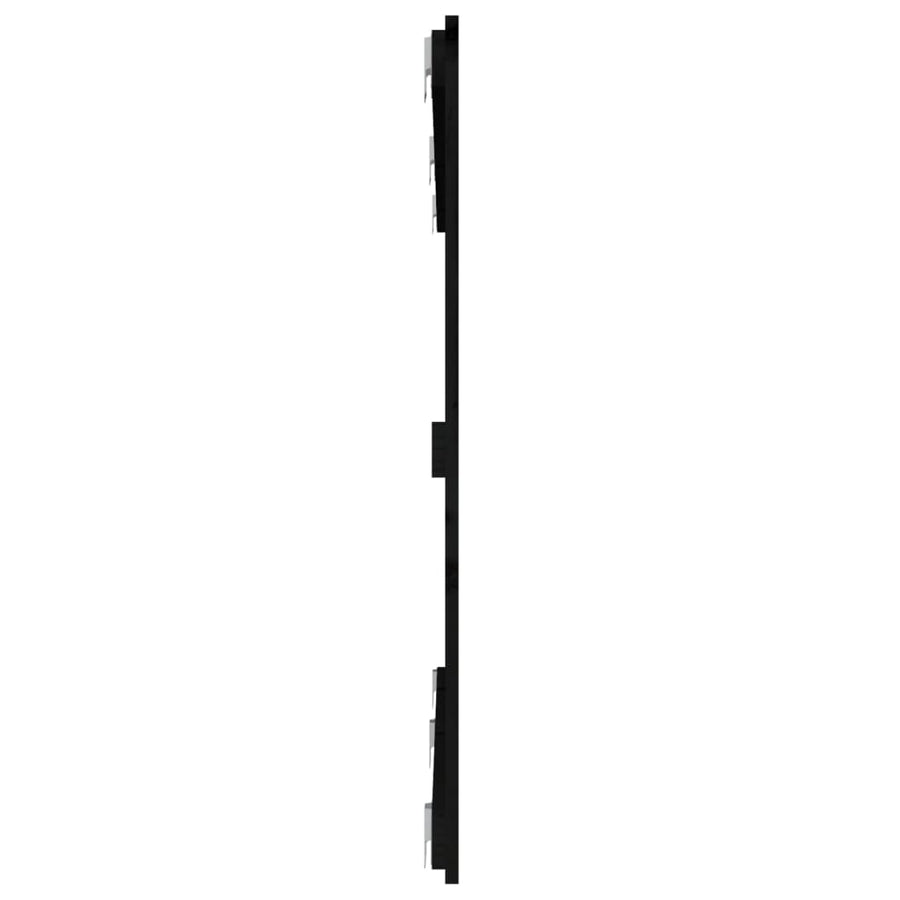 Wandhoofdbord 59,5X3X90 Cm Massief Grenenhout Zwart 159.5 x 90 cm