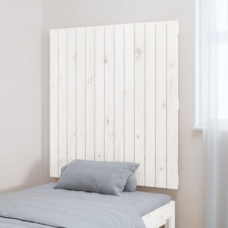 Wandhoofdbord 82,5X3X90 Cm Massief Grenenhout Wit 82.5 x 90 cm