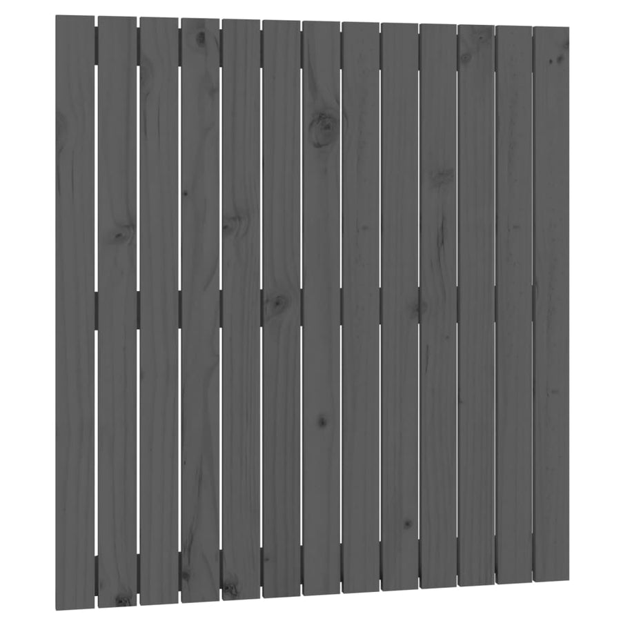 Wandhoofdbord 82,5X3X90 Cm Massief Grenenhout Grijs 82.5 x 90 cm
