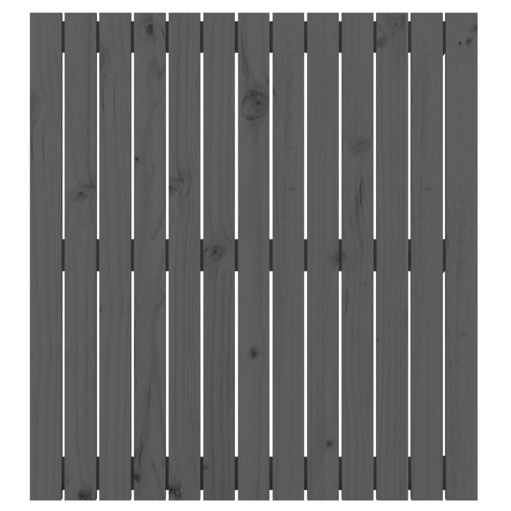 Wandhoofdbord 82,5X3X90 Cm Massief Grenenhout Grijs 82.5 x 90 cm