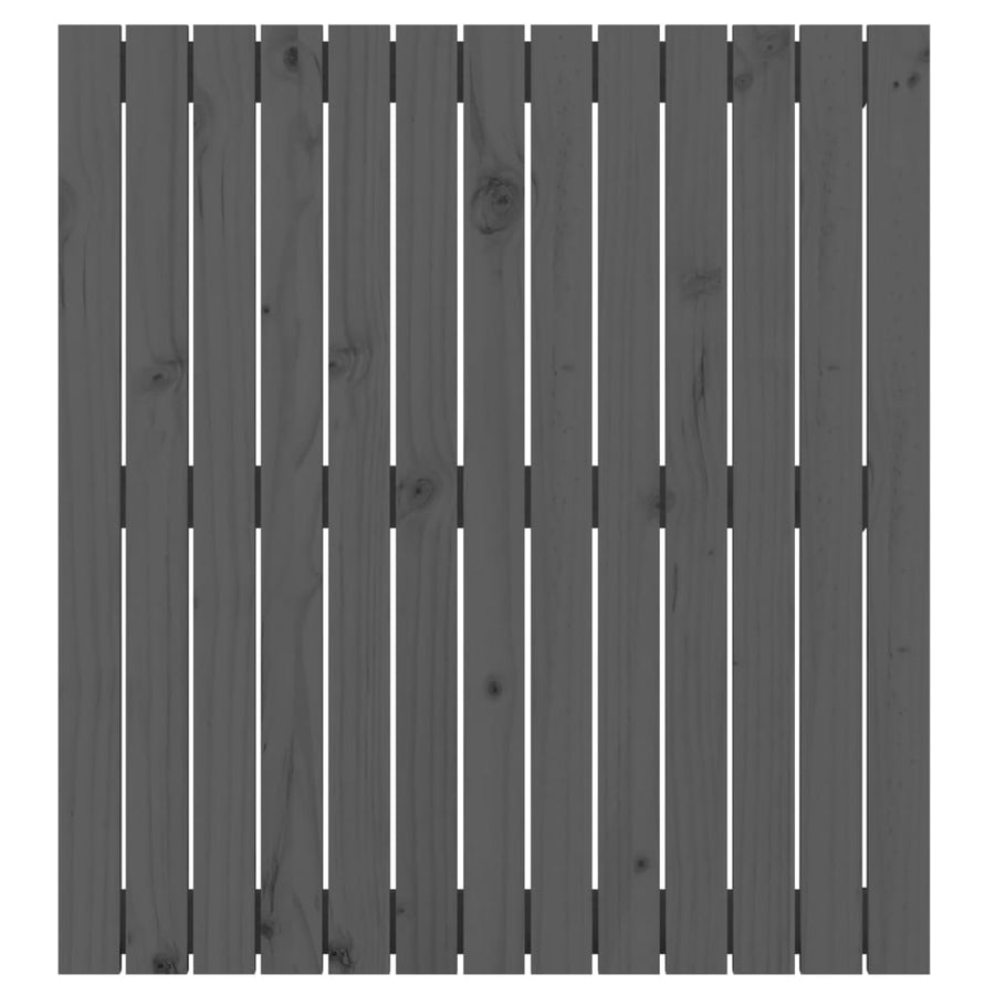 Wandhoofdbord 82,5X3X90 Cm Massief Grenenhout Grijs 82.5 x 90 cm