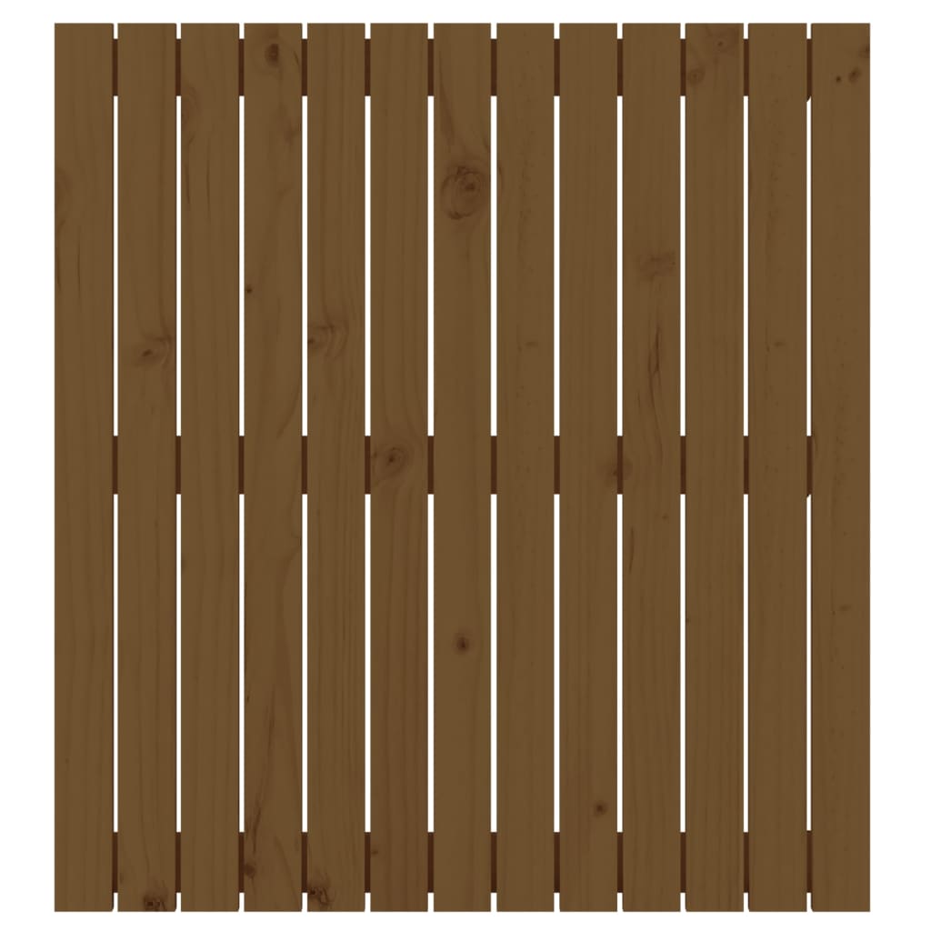 Wandhoofdbord 82,5X3X90 Cm Massief Grenenhout Honingbruin 82.5 x 90 cm