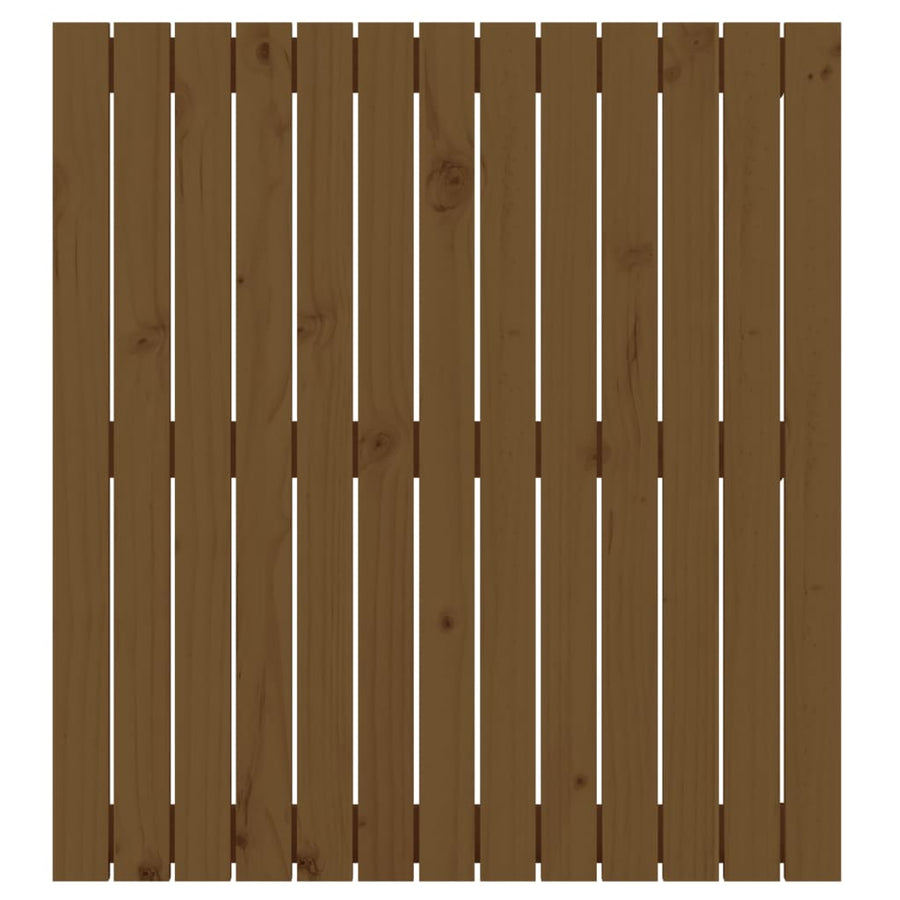 Wandhoofdbord 82,5X3X90 Cm Massief Grenenhout Honingbruin 82.5 x 90 cm