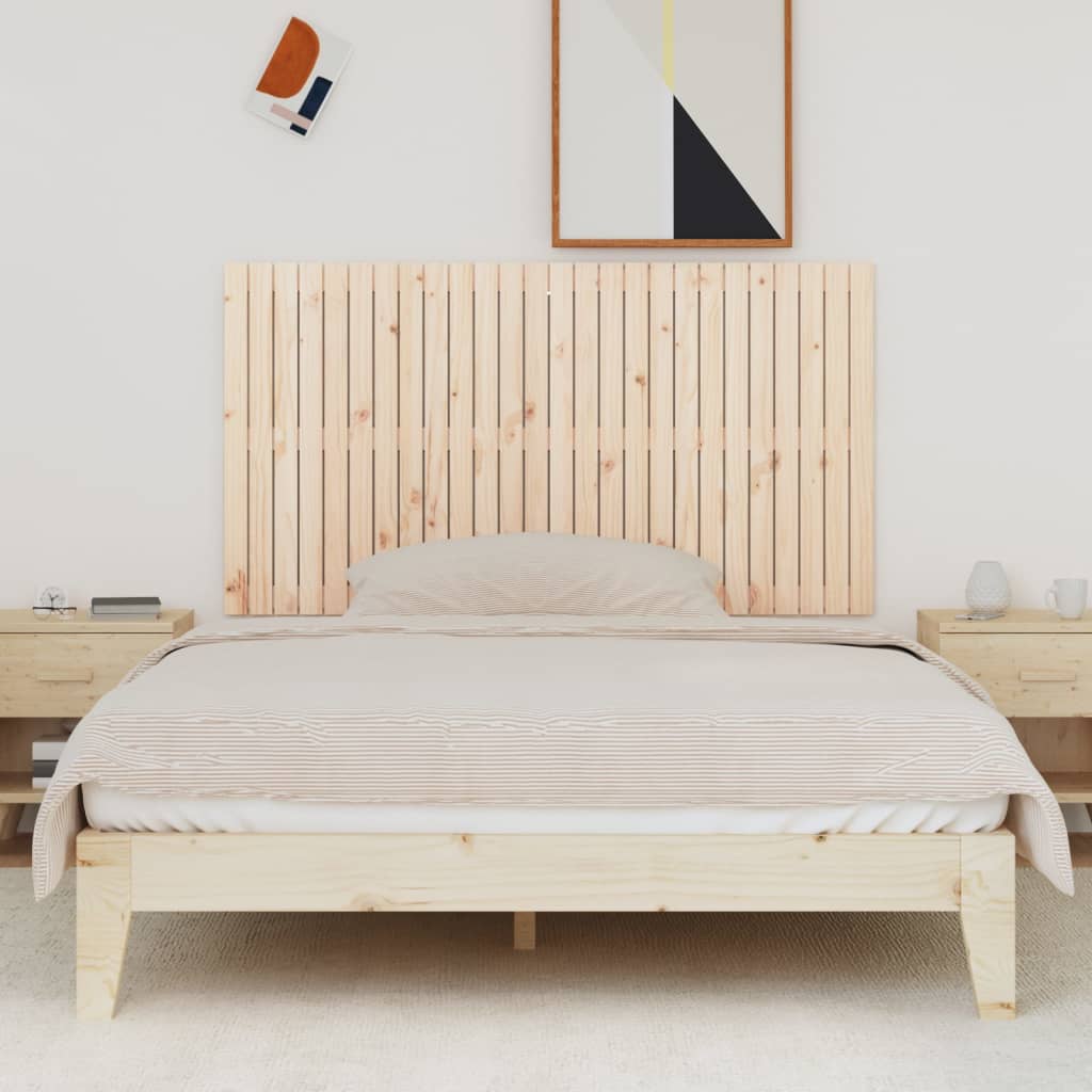 Wandhoofdbord 66X3X90 Cm Massief Grenenhout Naturel 166 x 90 cm