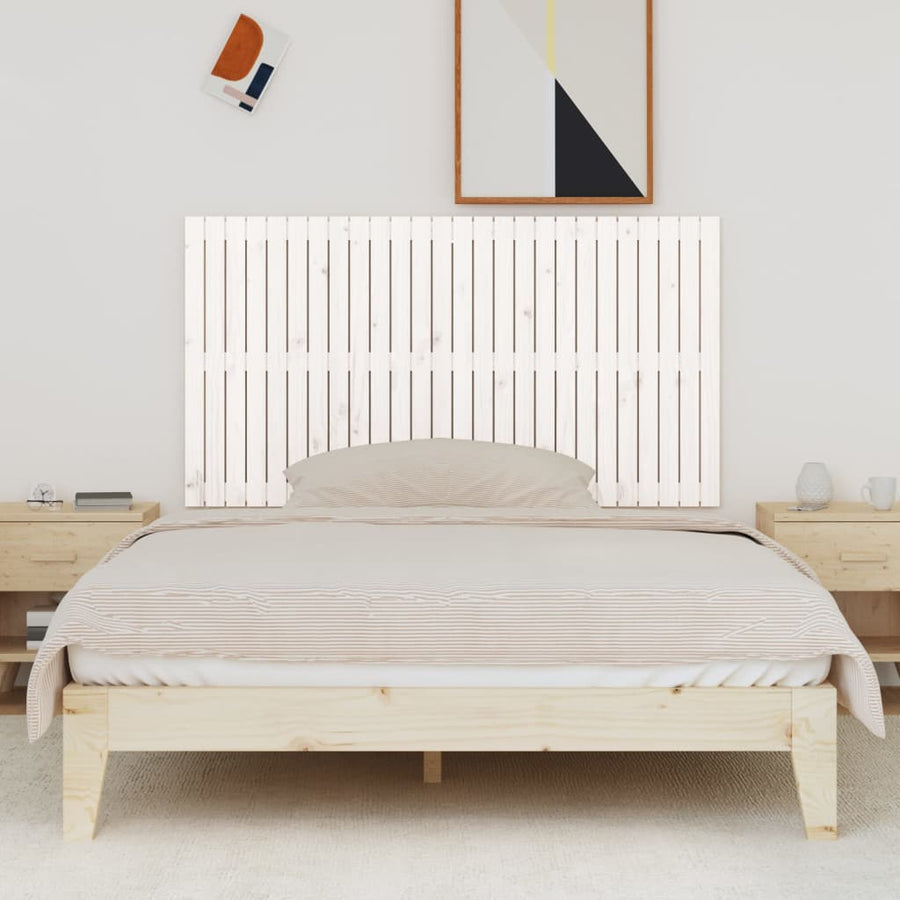 Wandhoofdbord 66X3X90 Cm Massief Grenenhout Wit 166 x 90 cm