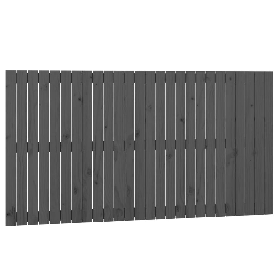 Wandhoofdbord 66X3X90 Cm Massief Grenenhout Grijs 166 x 90 cm