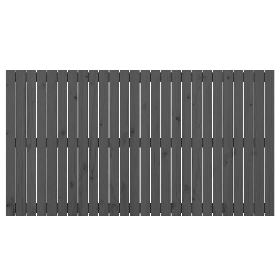 Wandhoofdbord 66X3X90 Cm Massief Grenenhout Grijs 166 x 90 cm