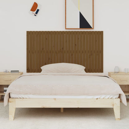 Wandhoofdbord 66X3X90 Cm Massief Grenenhout Honingbruin 166 x 90 cm