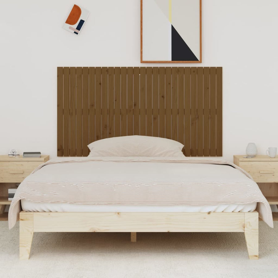 Wandhoofdbord 66X3X90 Cm Massief Grenenhout Honingbruin 166 x 90 cm