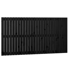 Wandhoofdbord 66X3X90 Cm Massief Grenenhout Zwart 166 x 90 cm