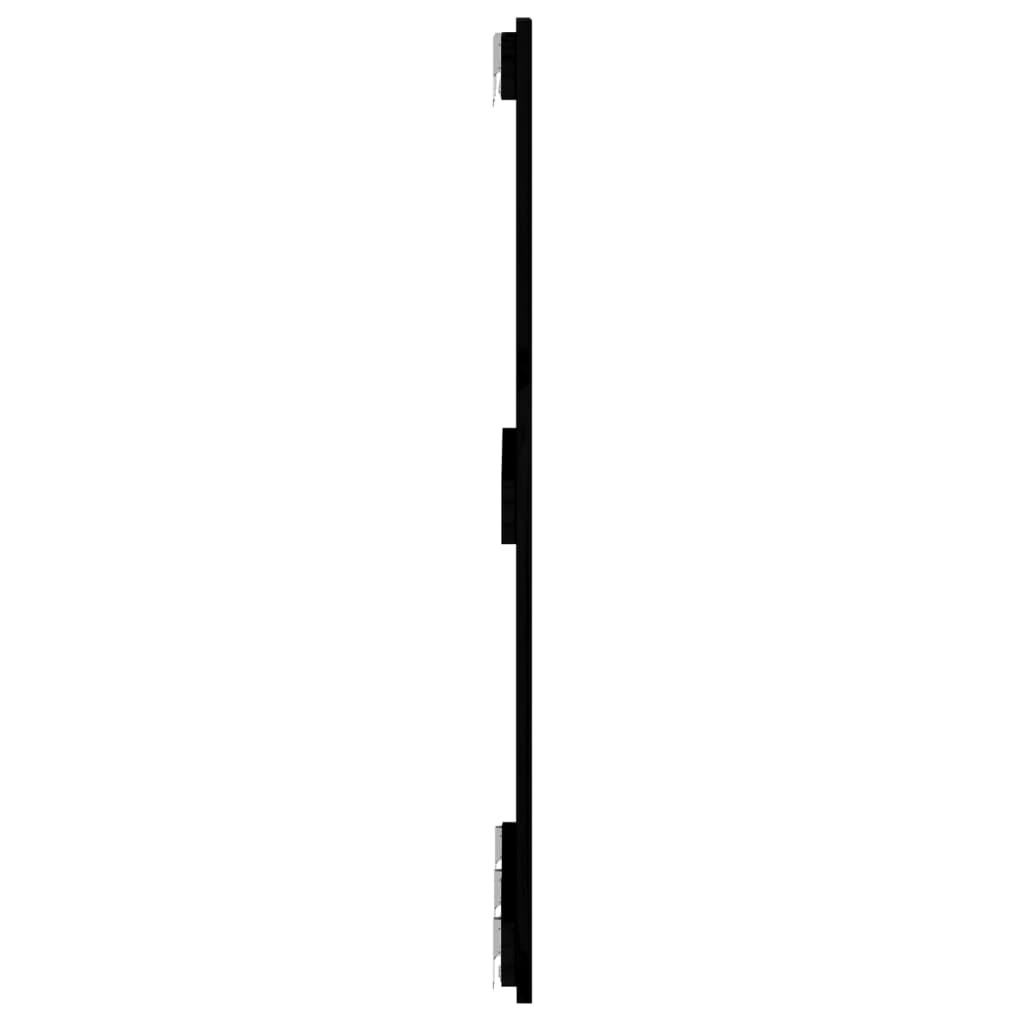 Wandhoofdbord 66X3X90 Cm Massief Grenenhout Zwart 166 x 90 cm