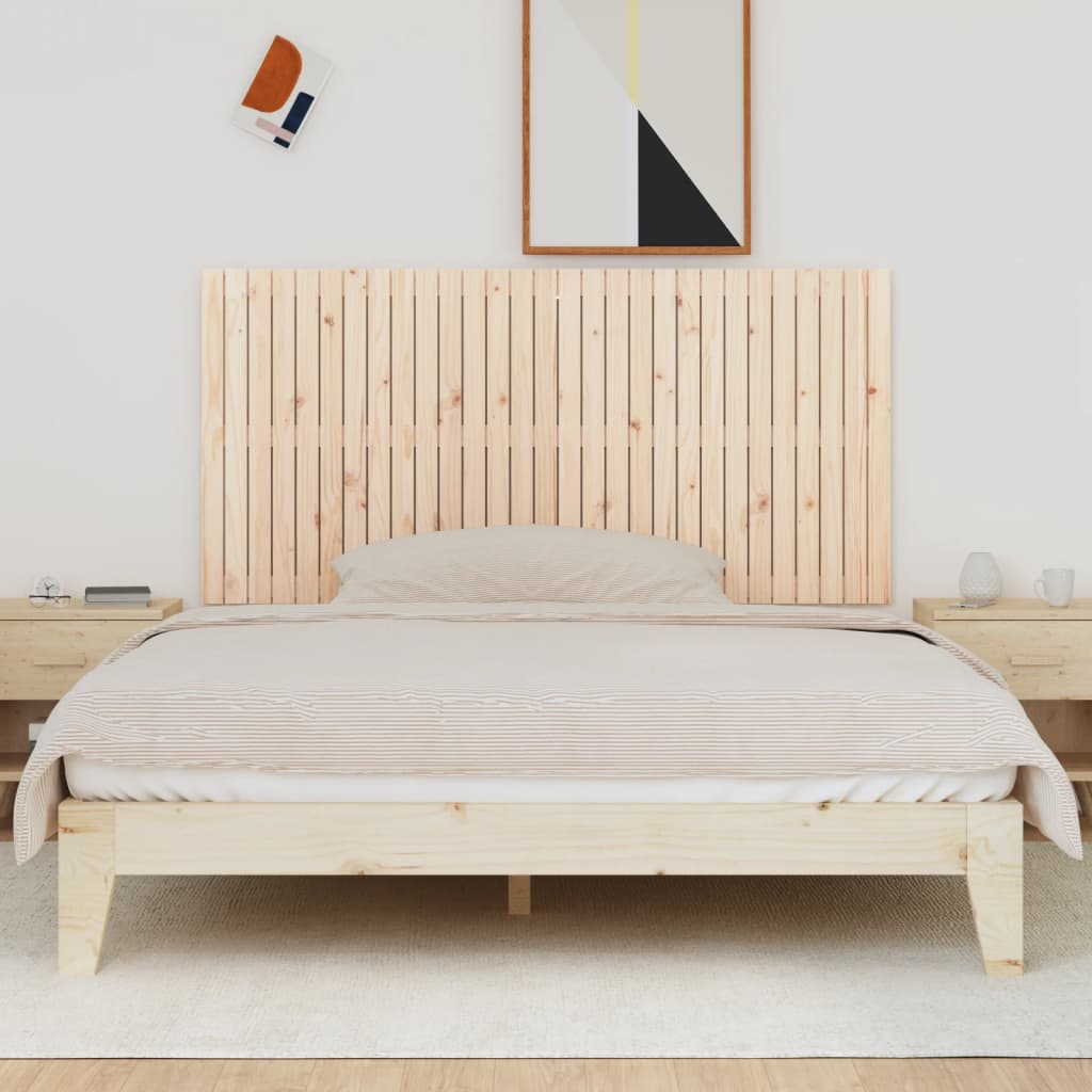 Wandhoofdbord 85X3X90 Cm Massief Grenenhout Naturel 185 x 90 cm