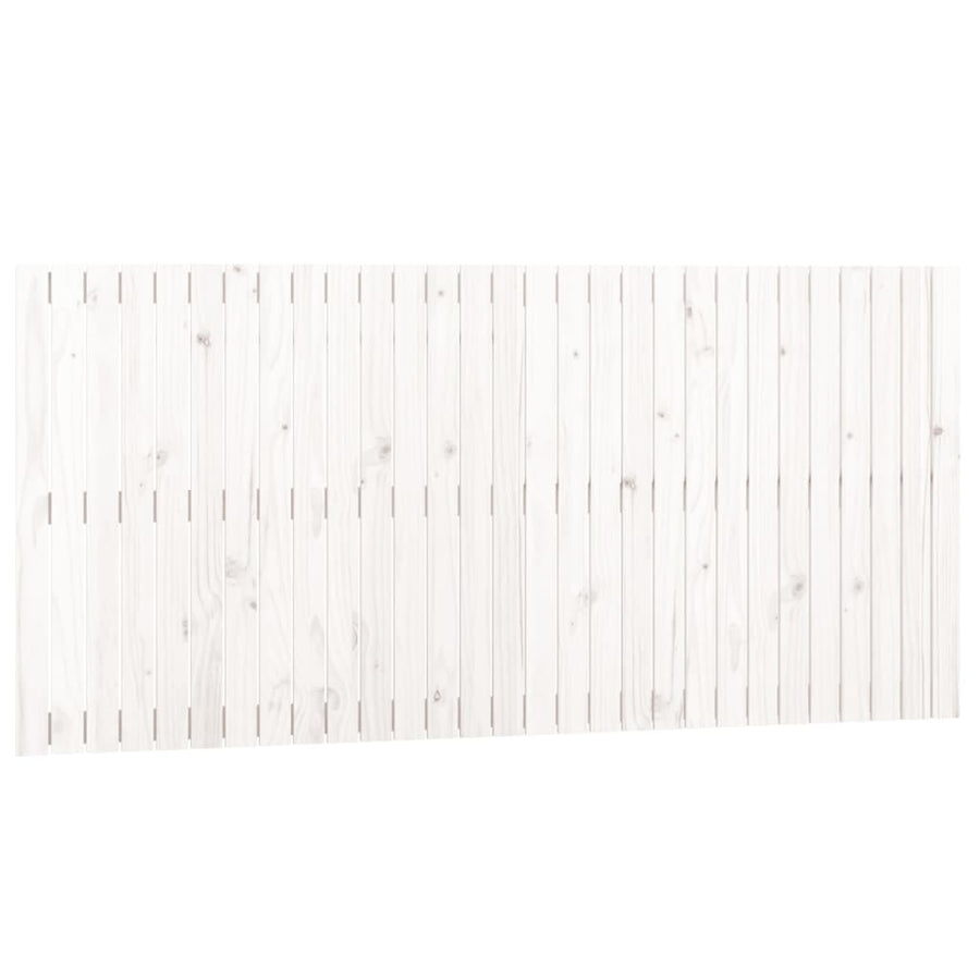 Wandhoofdbord 85X3X90 Cm Massief Grenenhout Wit 185 x 90 cm