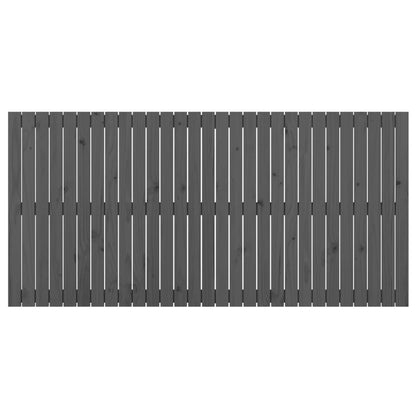Wandhoofdbord 85X3X90 Cm Massief Grenenhout Grijs 185 x 90 cm