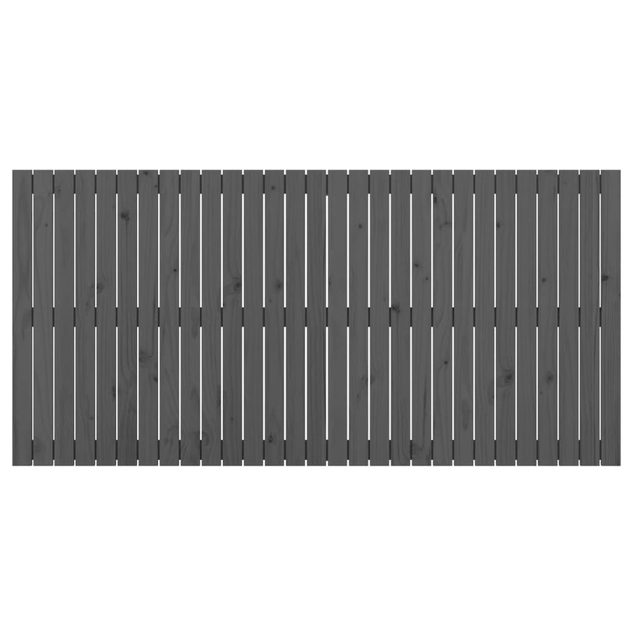Wandhoofdbord 85X3X90 Cm Massief Grenenhout Grijs 185 x 90 cm