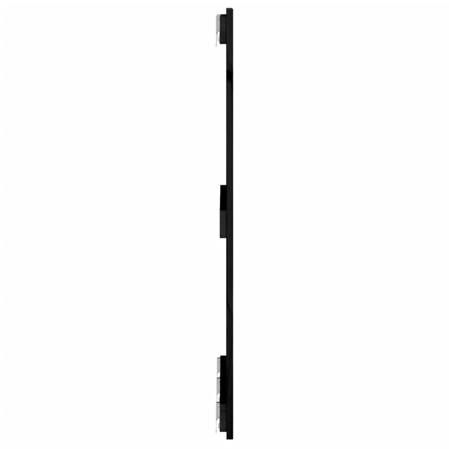 Wandhoofdbord 85X3X90 Cm Massief Grenenhout Zwart 185 x 90 cm
