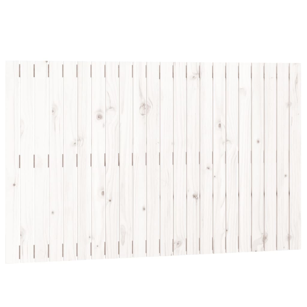 Wandhoofdbord 40X3X90 Cm Massief Grenenhout Wit 140 x 90 cm