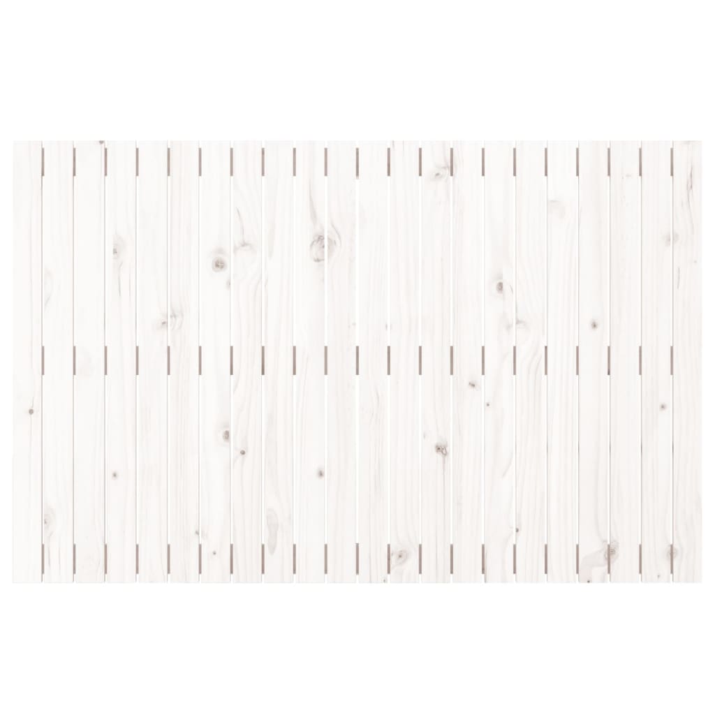 Wandhoofdbord 40X3X90 Cm Massief Grenenhout Wit 140 x 90 cm